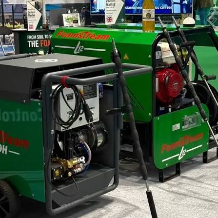 Foamstream L12 weed control machines at trade show
